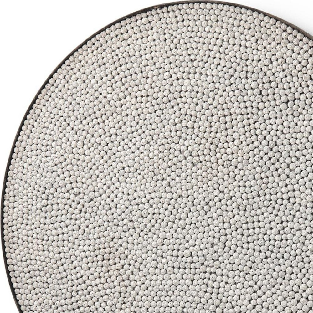 48" Gray Metal Sphere Decorative Wall Sculpture