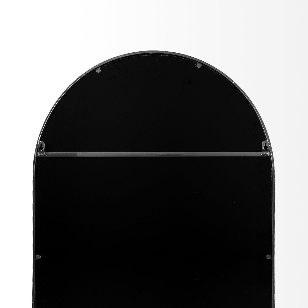 49" Black Iron Arch Framed Accent Mirror