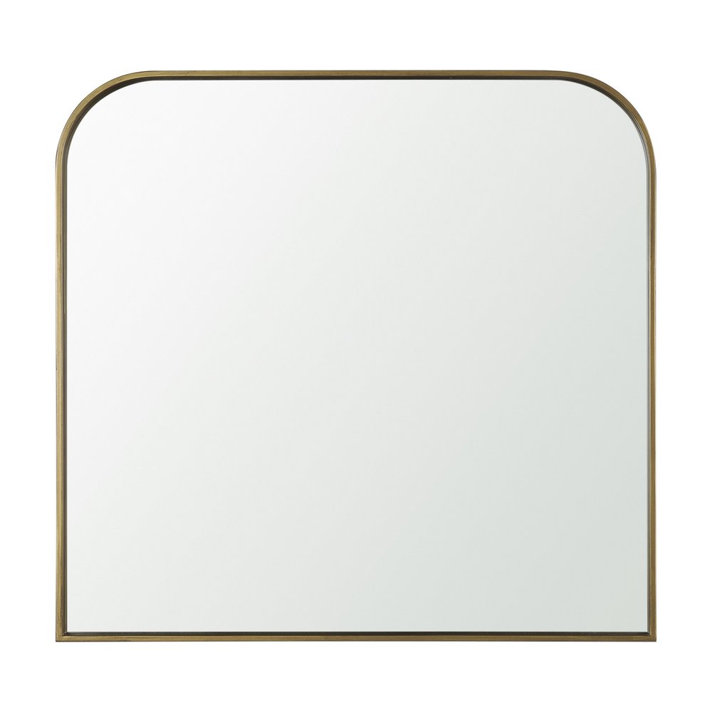 34" Gold Metal Square Framed Accent Mirror