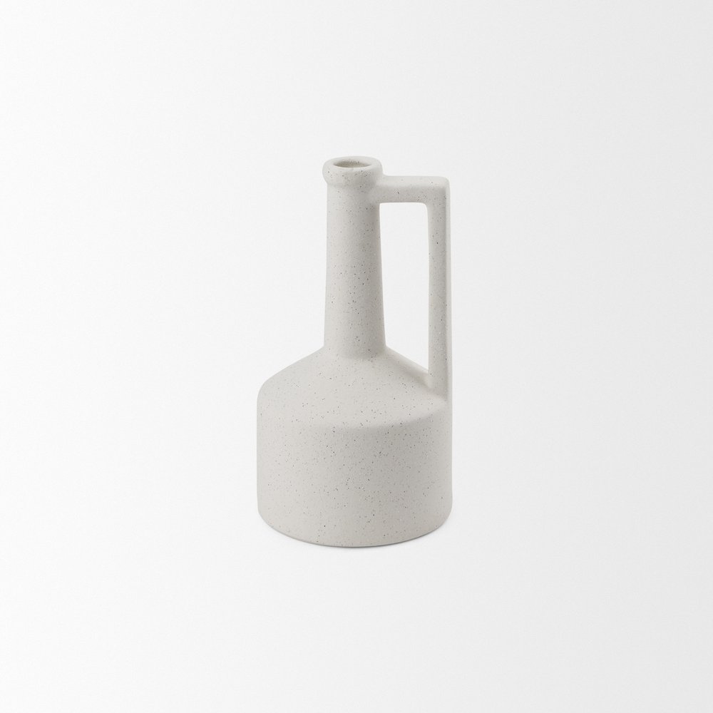9" White Ceramic Table Vase