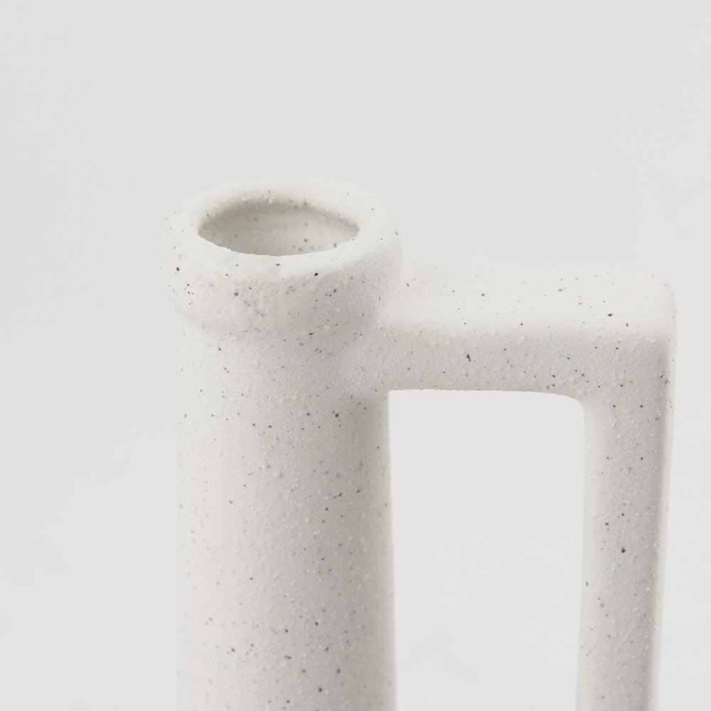 9" White Ceramic Table Vase