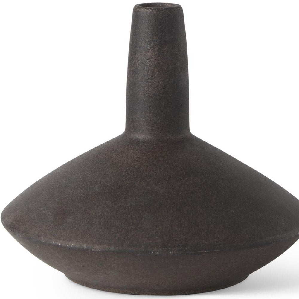 7" Brown Ceramic Bud Table Vase