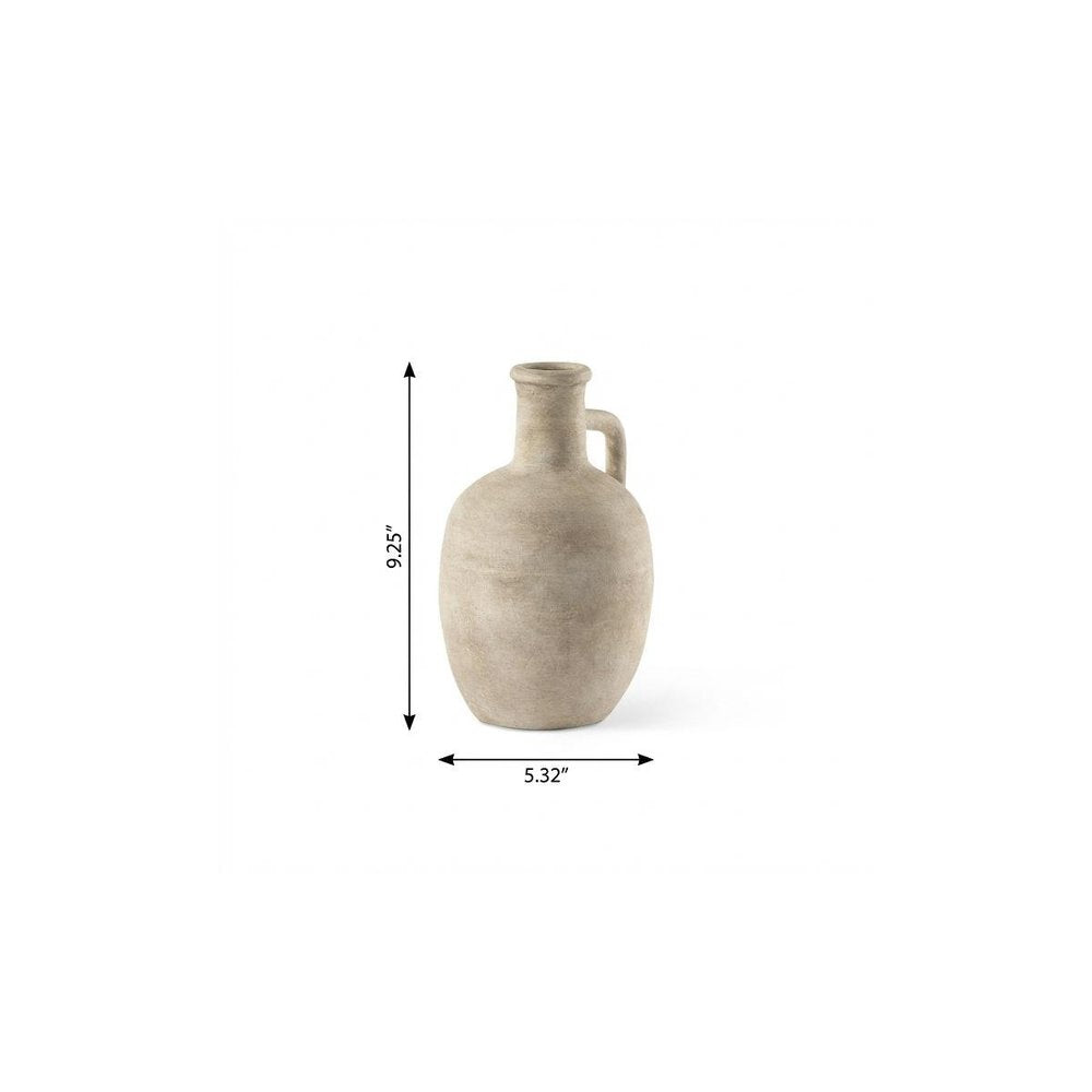 9" Beige Ceramic Table Vase