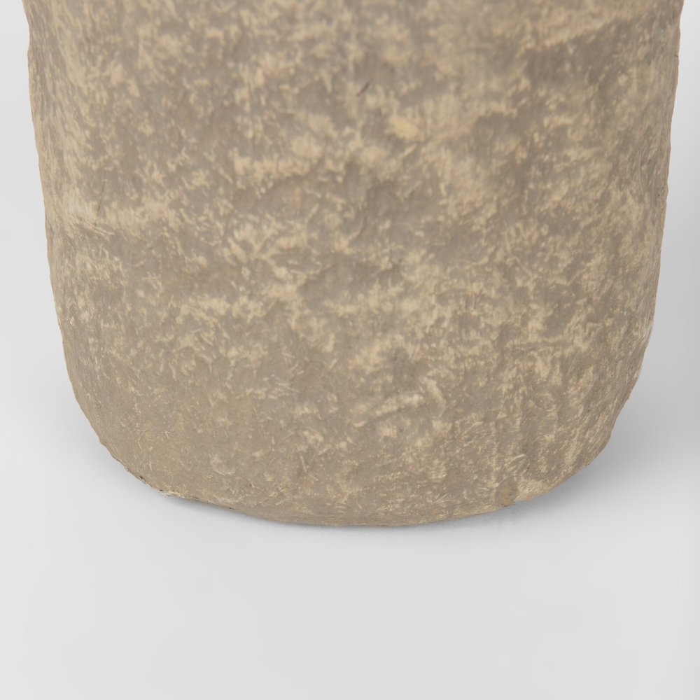 12" Gray Paper Mache Table Vase