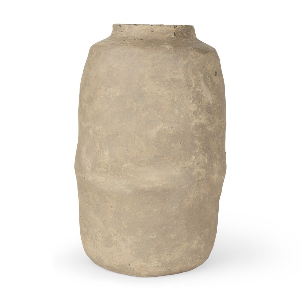 18" Gray Paper Mache Table Vase