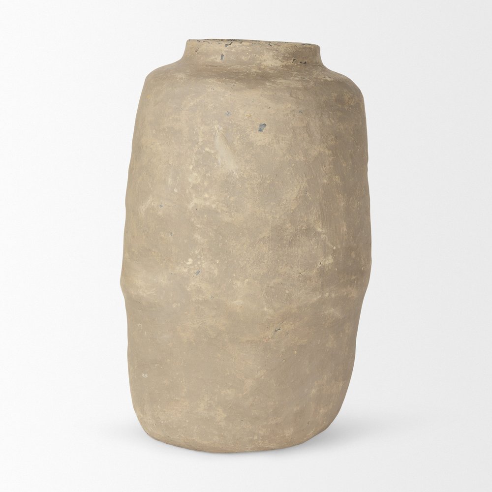 18" Gray Paper Mache Table Vase