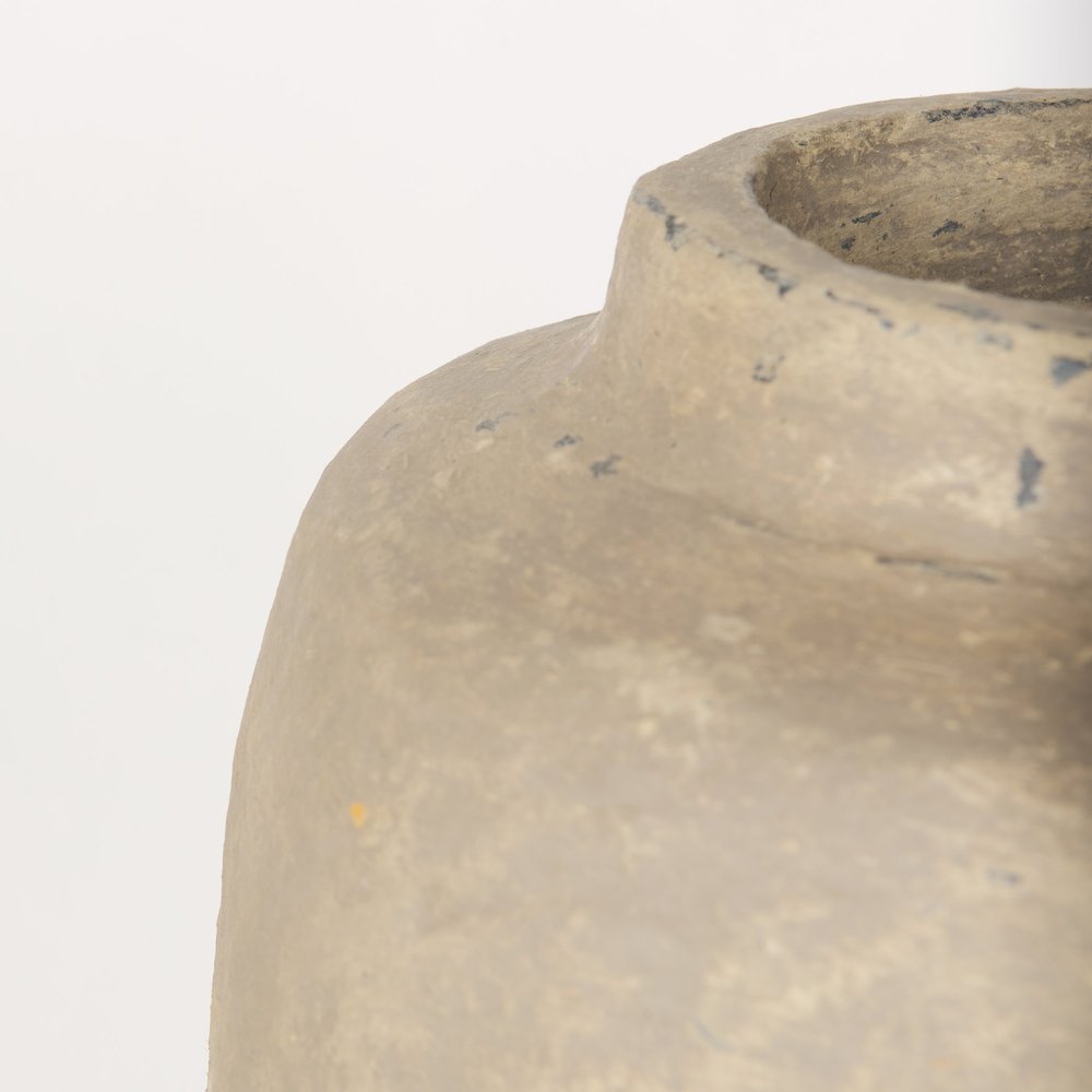 18" Gray Paper Mache Table Vase