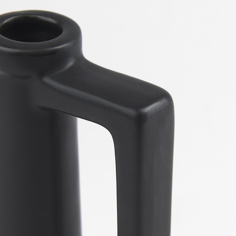 9" Black Ceramic Table Vase