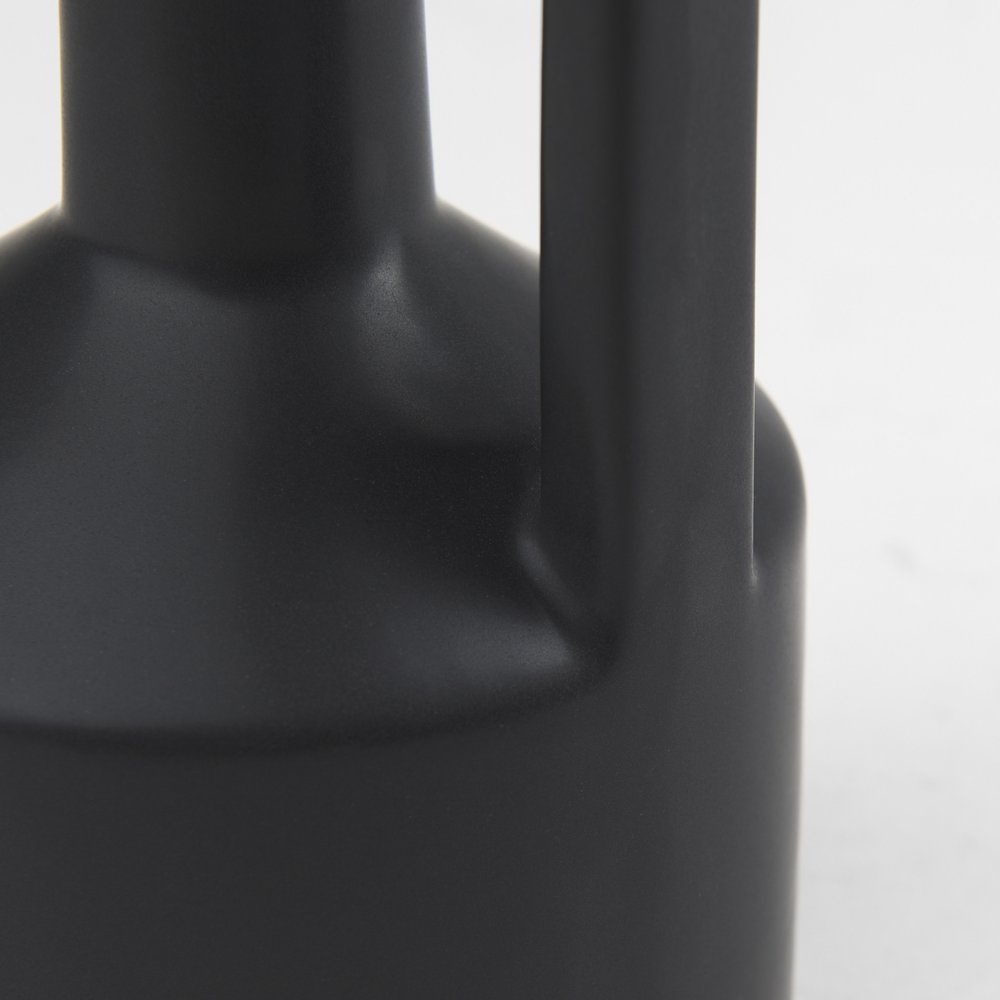 9" Black Ceramic Table Vase