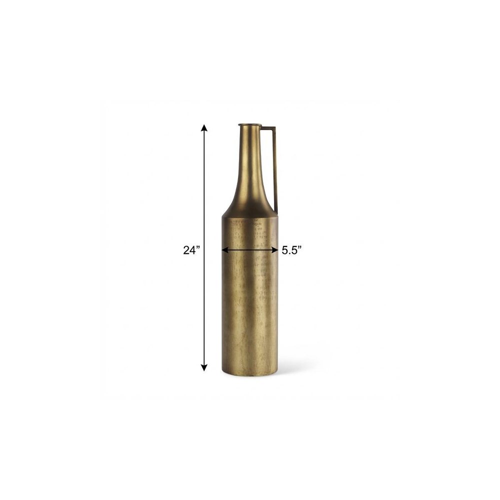 24" Gold Metal Table Vase
