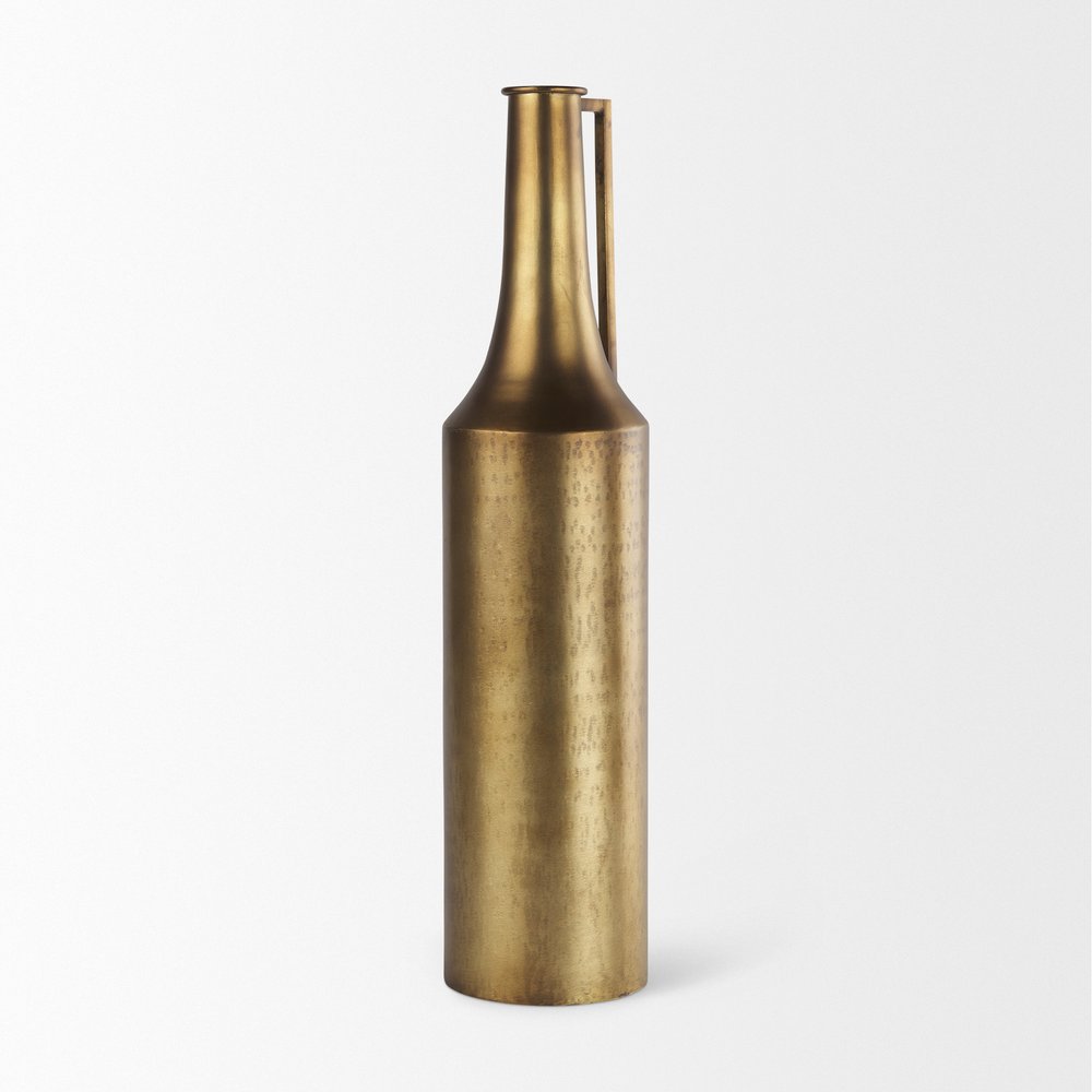24" Gold Metal Table Vase