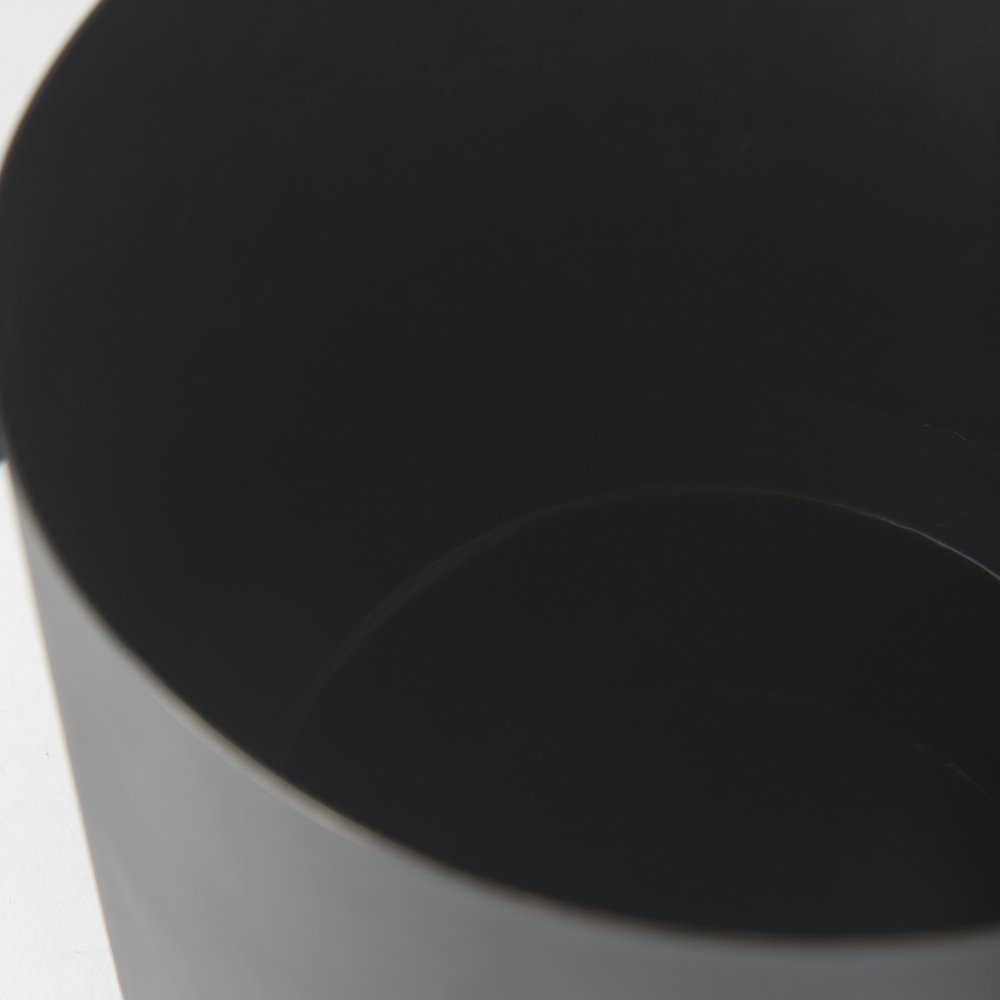 9" Black Metal Round Table Vase