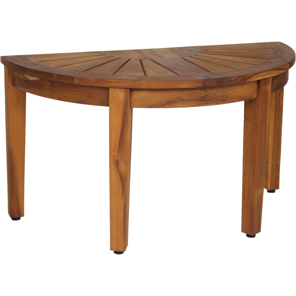 18" X 32" Brown Teak Rectangular Shower Bench