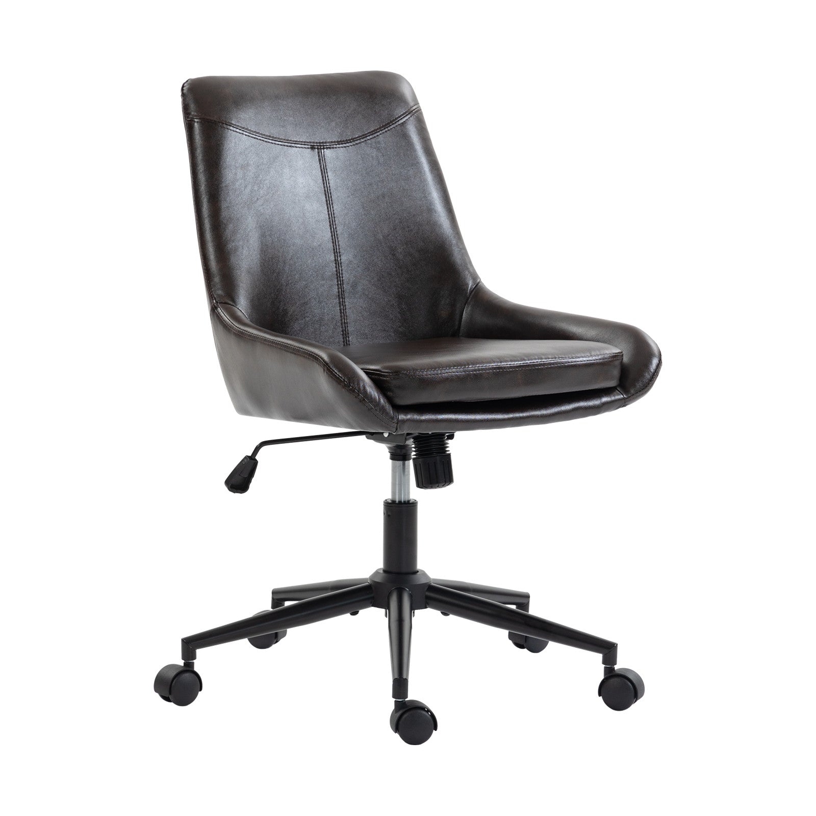 Black Adjustable Height Swivel Rolling Office Chair