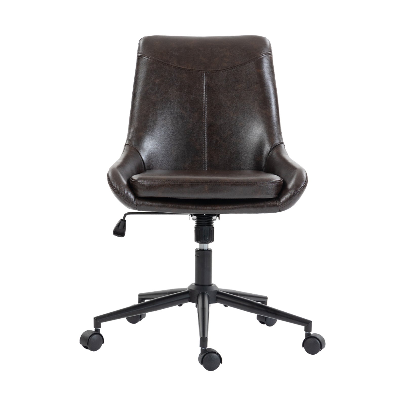 Black Adjustable Height Swivel Rolling Office Chair