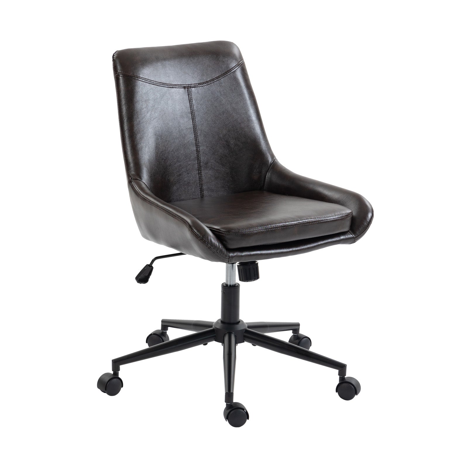 Black Adjustable Height Swivel Rolling Office Chair