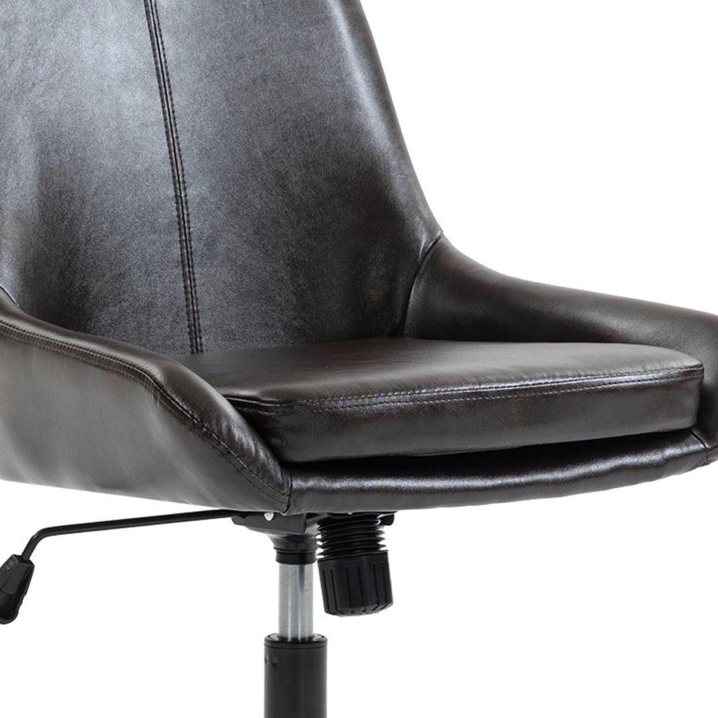 Black Adjustable Height Swivel Rolling Office Chair