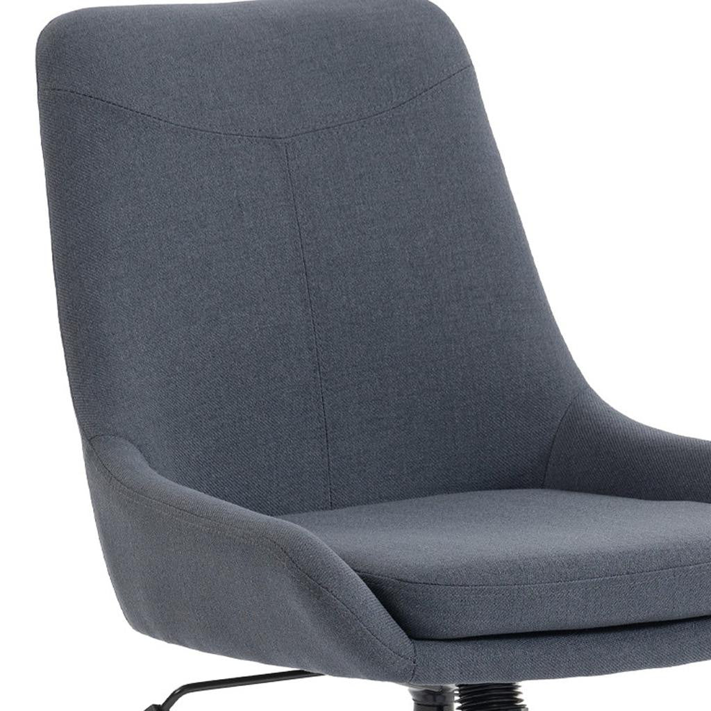 Dark Gray And Black Adjustable Height Swivel Rolling Office Chair