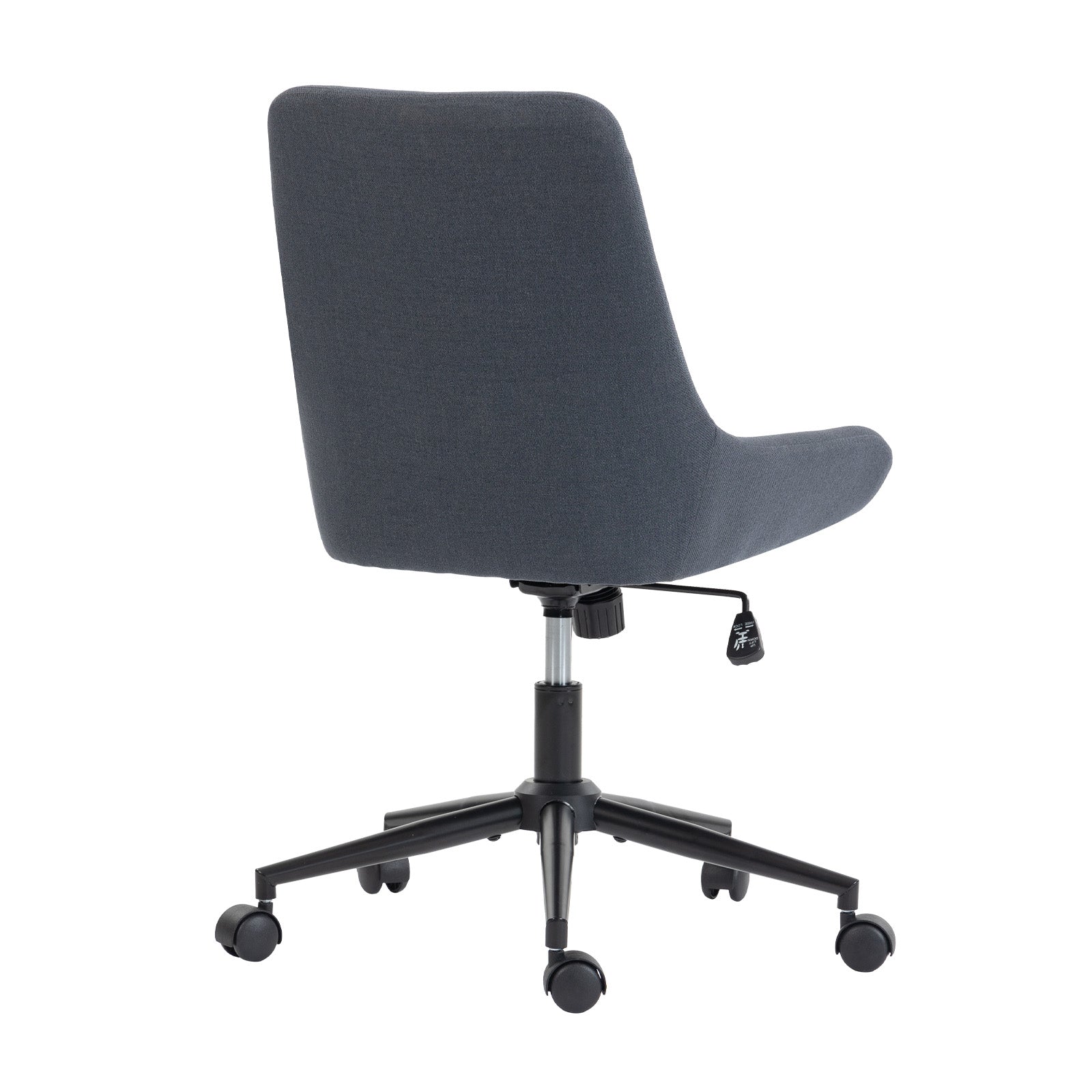 Dark Gray And Black Adjustable Height Swivel Rolling Office Chair