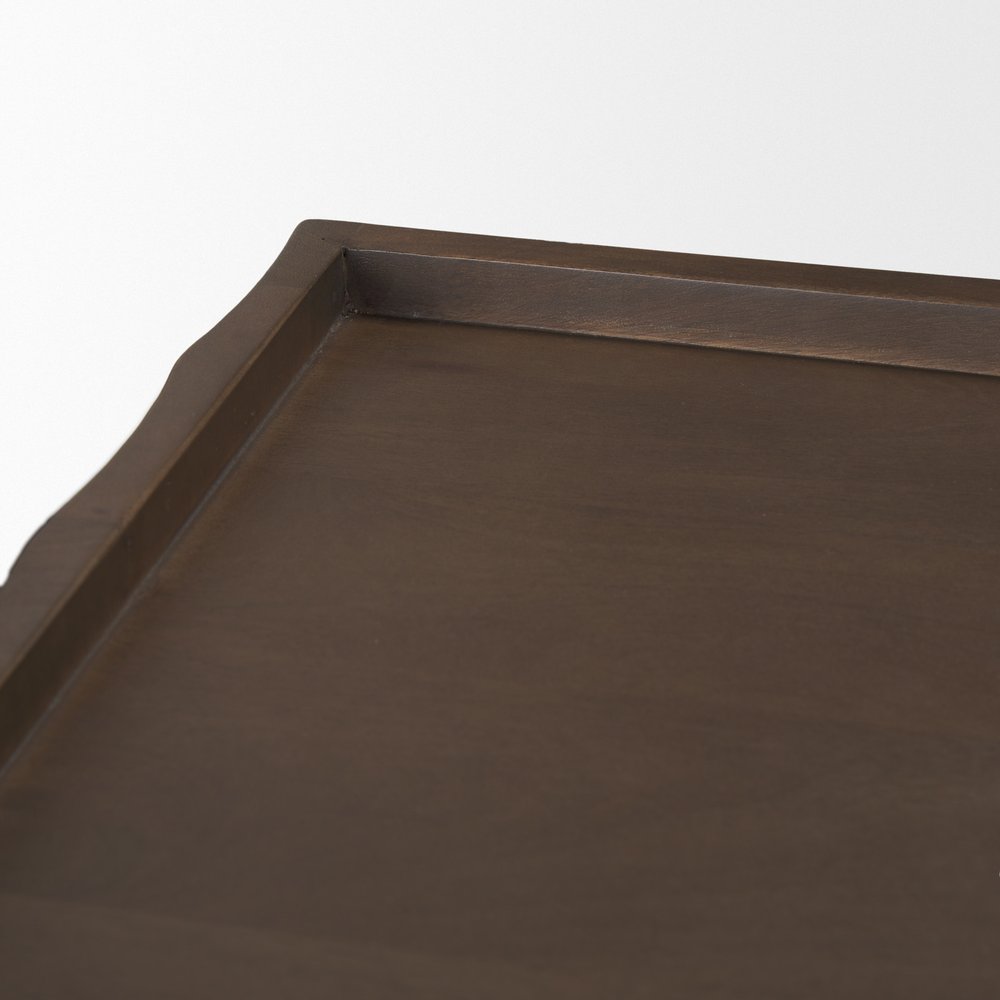 72" Brown Solid Wood Sideboard With Four Doors