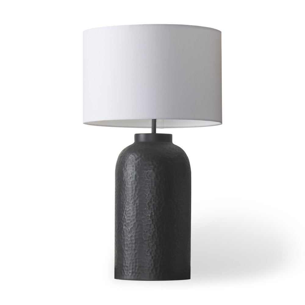 30" Black Novelty Table Lamp With Drum Shade