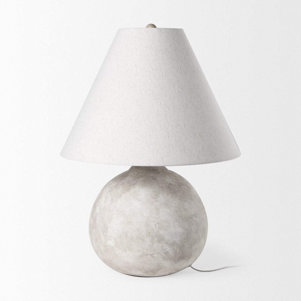 25" Tan Novelty Table Lamp With Bell Shade