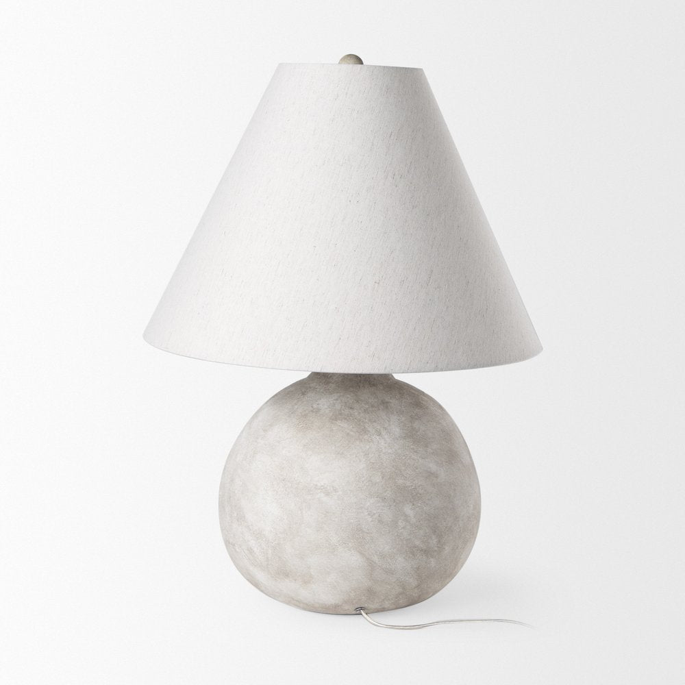 25" Tan Novelty Table Lamp With Bell Shade