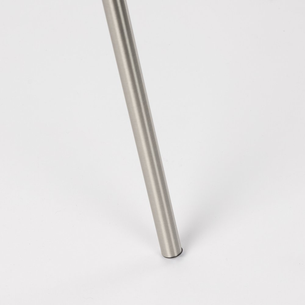 62" Beige Metal Tripod Floor Lamp With Beige Fabric Drum Shade