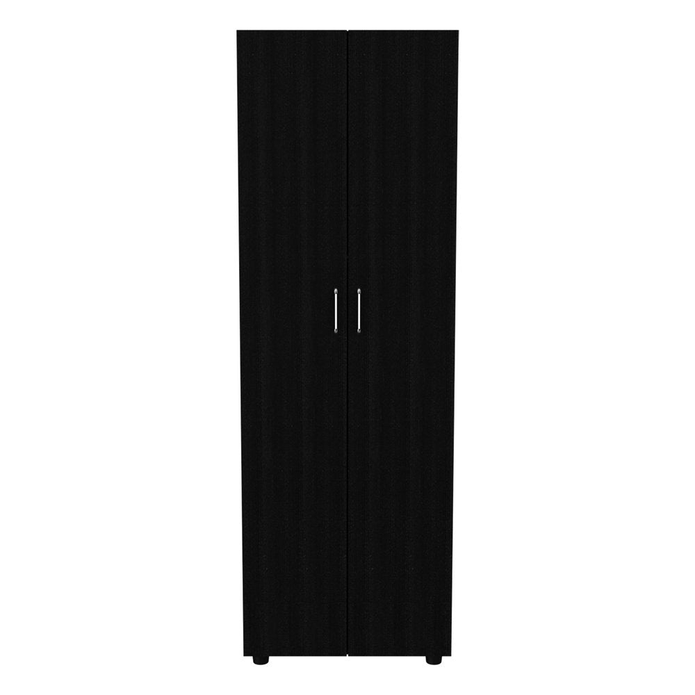 19" Black Wood Corner Accent Chest