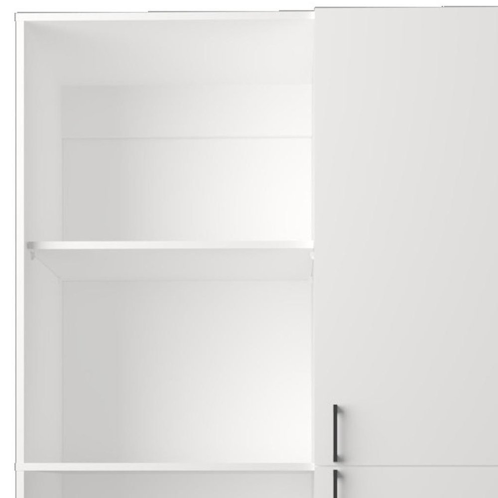 18" White Wood Corner Accent Chest