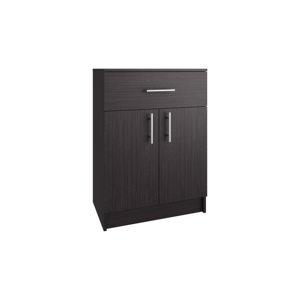 33" Black Wood Pantry Or Storage Closet