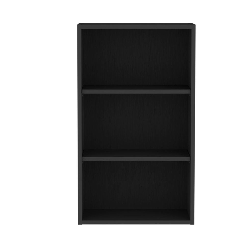 21" Black Wood Wall Mounted China Cabinet