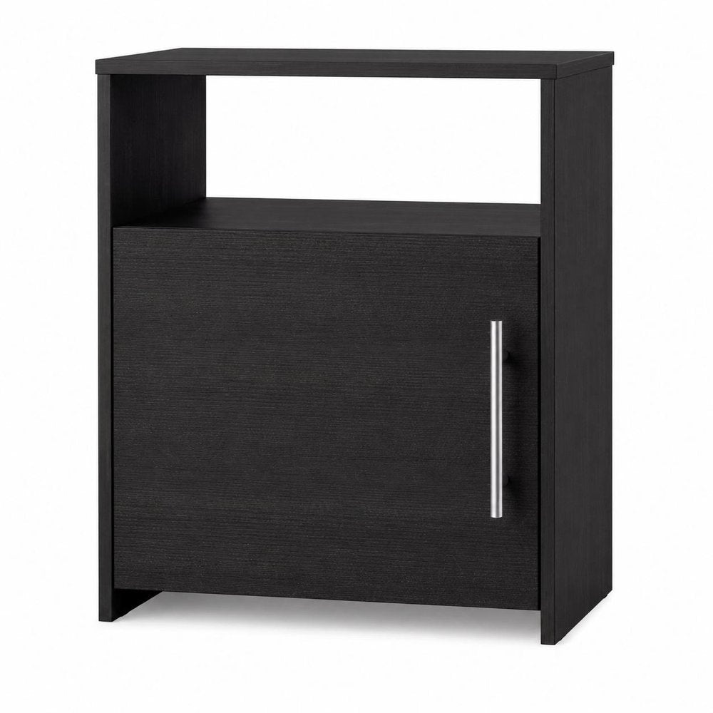 20" Black Wood Nightstand