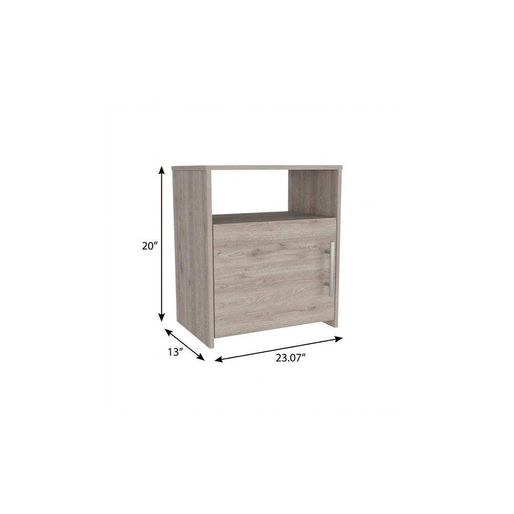 20" Black Wood Nightstand