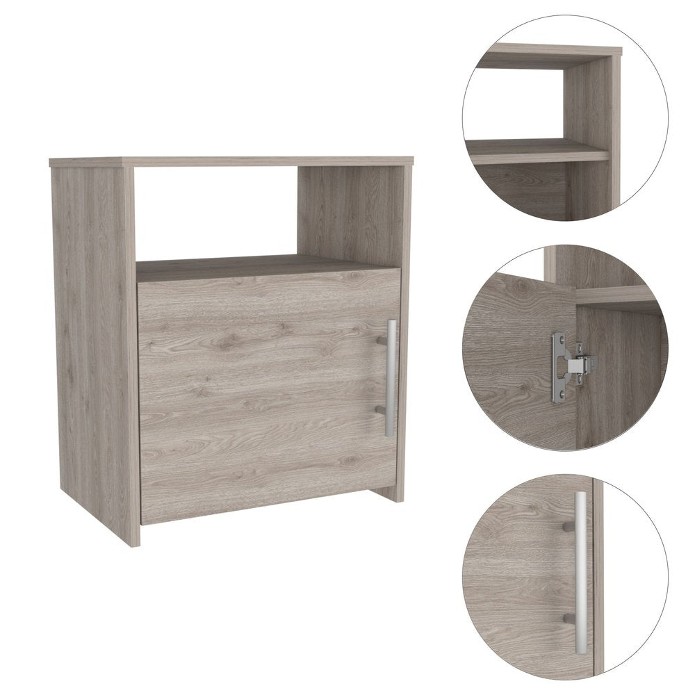 20" Black Wood Nightstand