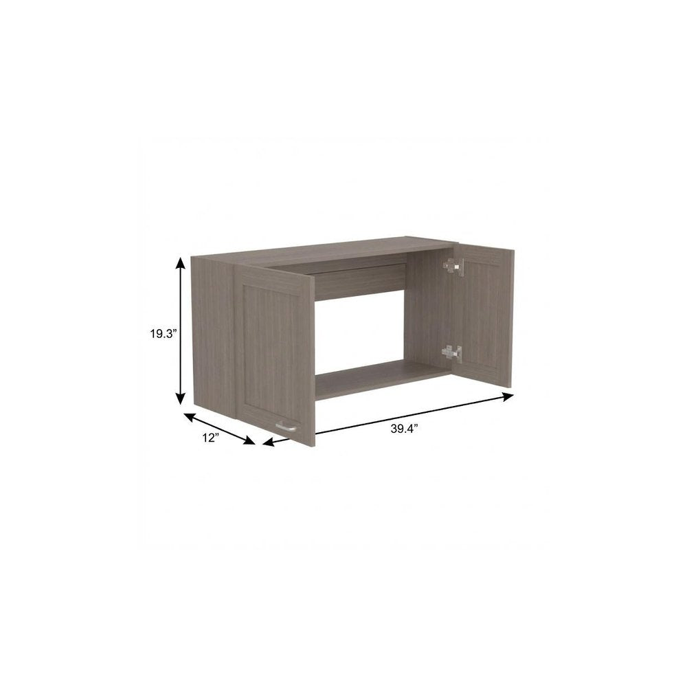 19" Beige Wood Filing Cabinet