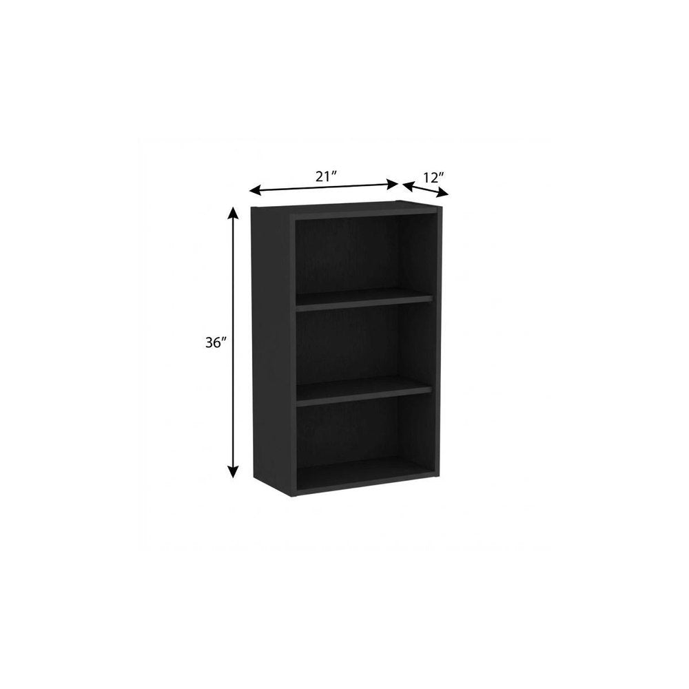 21" Black Wood Accent Cabinet