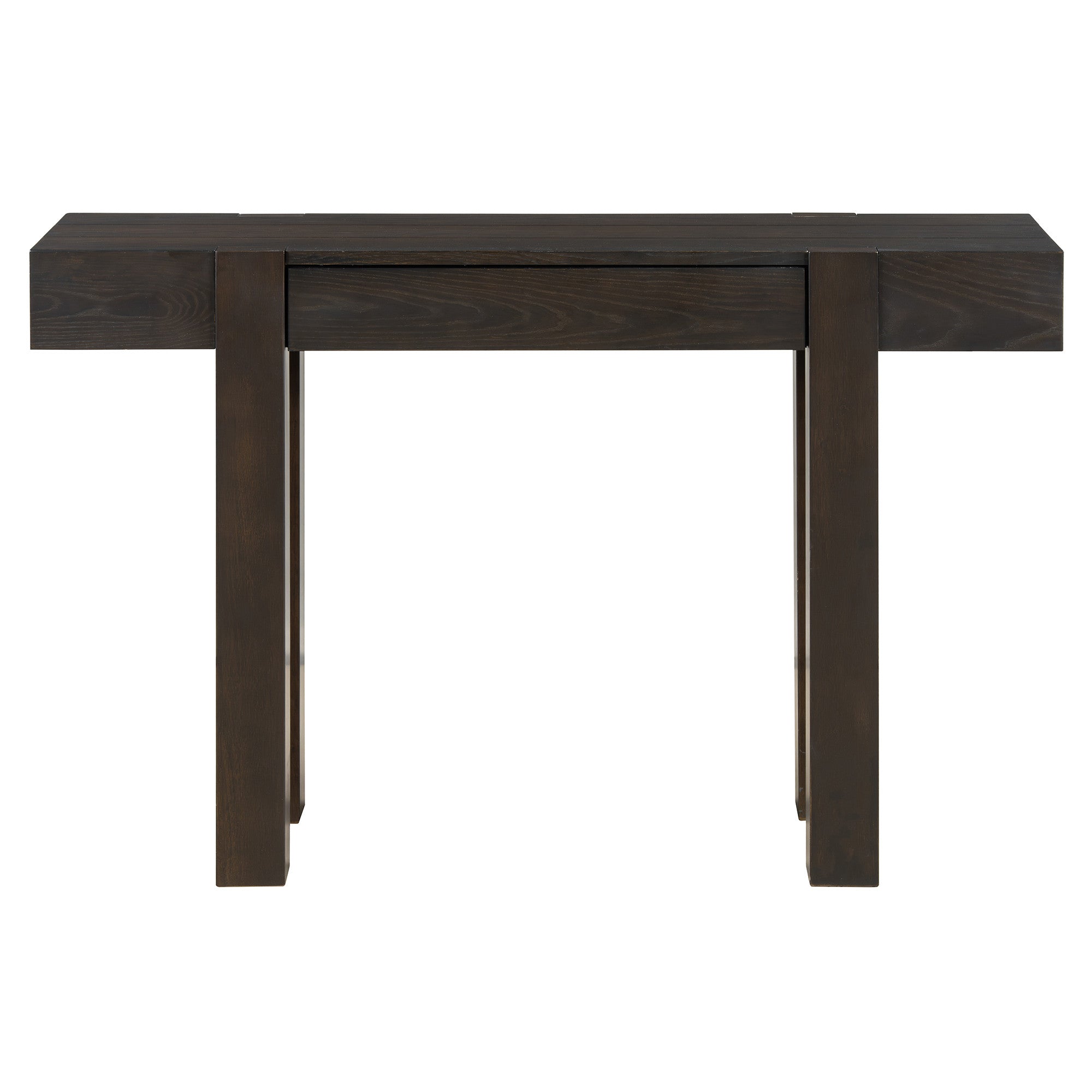 47" Espresso Wood Console Table With USB And Drawer