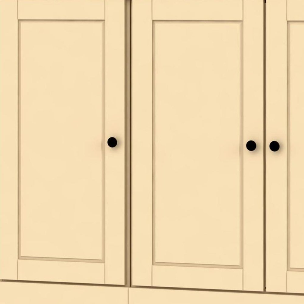 72" Yellow Solid Wood 8 Two Drawer Pantry Or Storage Closet
