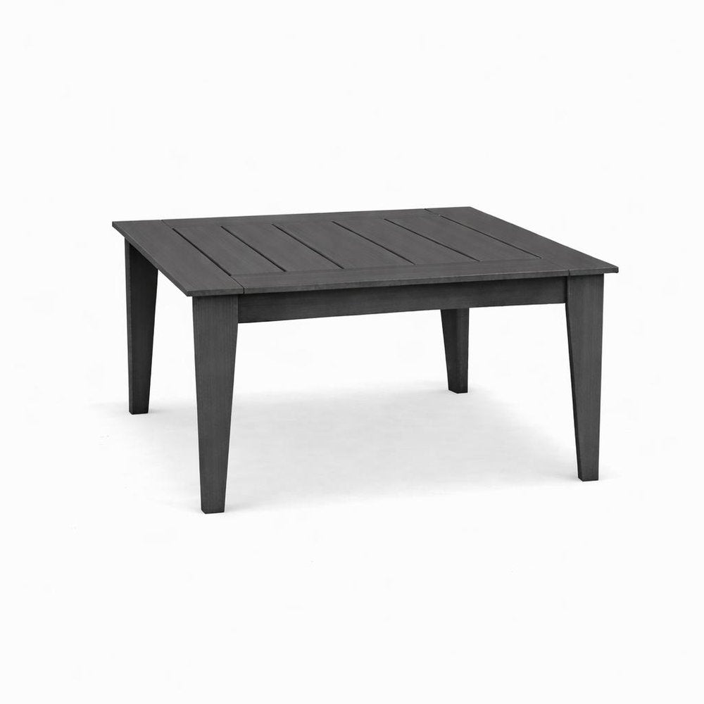 39" Black Heavy Duty Plastic Square Outdoor Dining Table