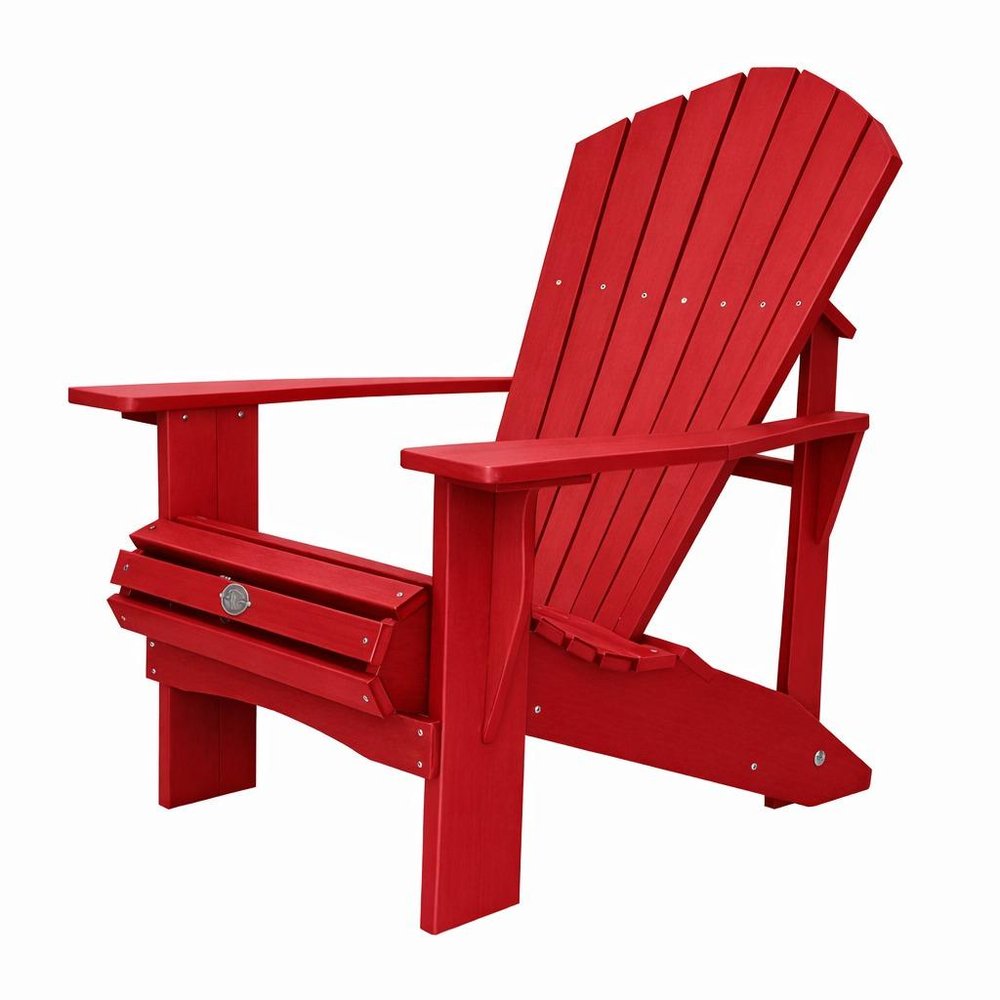 24" Black Heavy Duty Plastic Outdoor Adirondack Chair