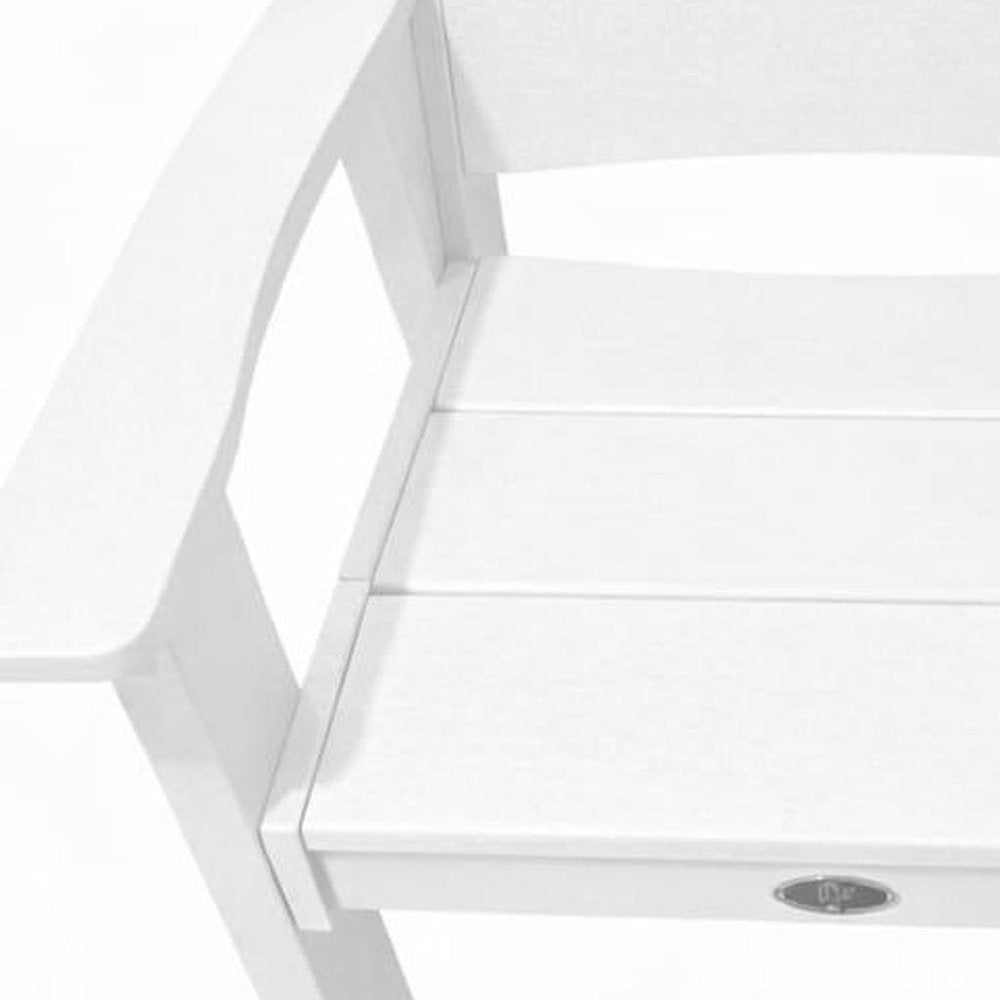 26" White Heavy Duty Plastic Outdoor Dining Chair