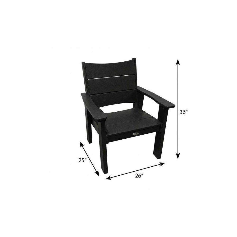 26" White Heavy Duty Plastic Outdoor Dining Chair