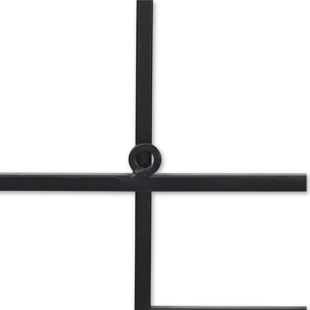 24" X 24" Black Metal Square Abstract Hanging Wall Decor