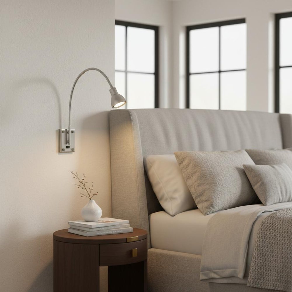 30" Antiqued Brass Metal Spotlight Wall Sconce