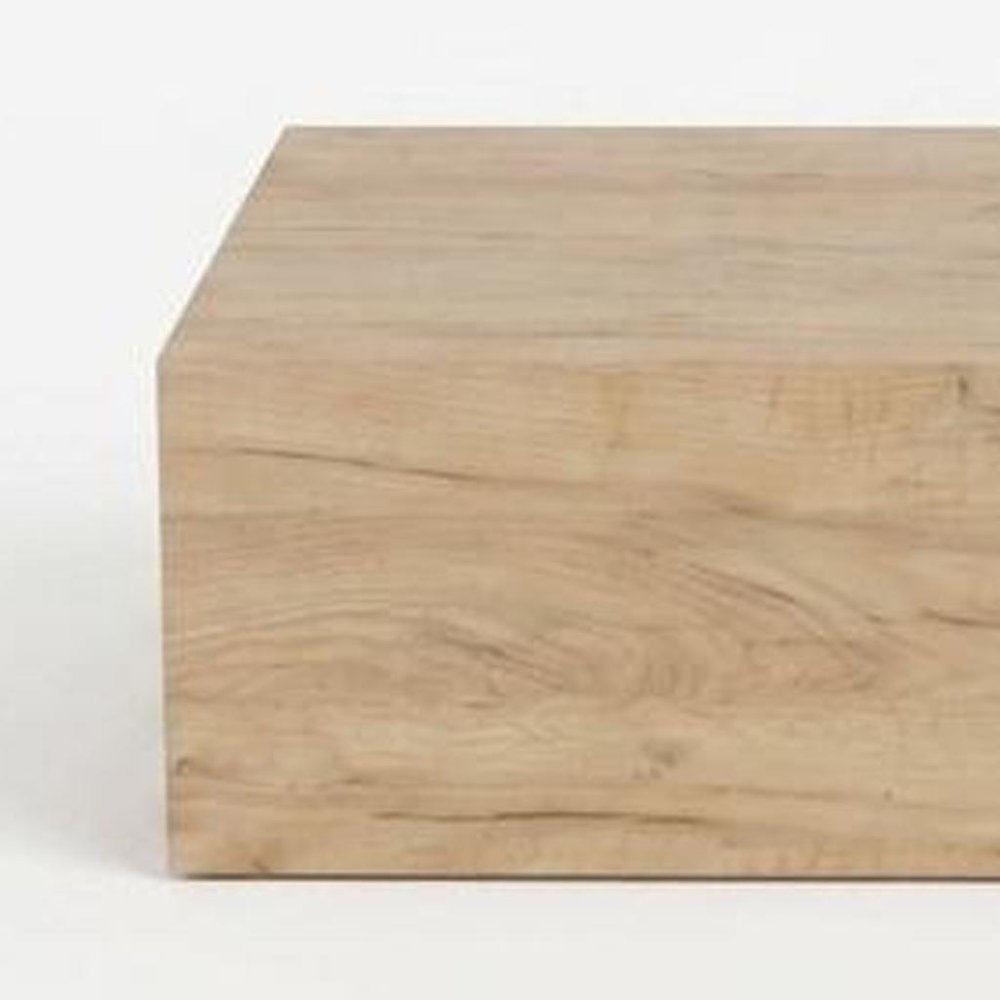 Set of Two 16" Oak Wood One Drawer Floating Nightstand