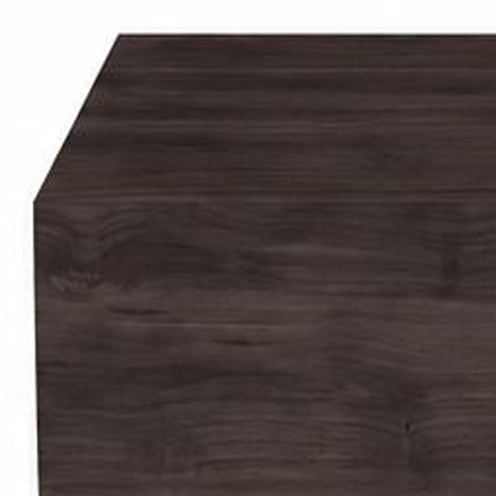 Set of Two 16" Dark Brown Wood One Drawer Floating Nightstand