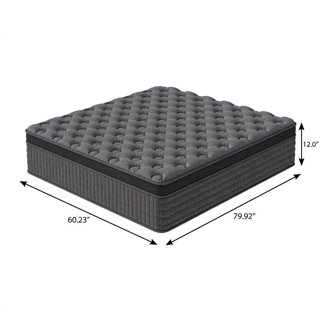 12" Queen Lumbar Support Memory Foam Hybrid Mattress
