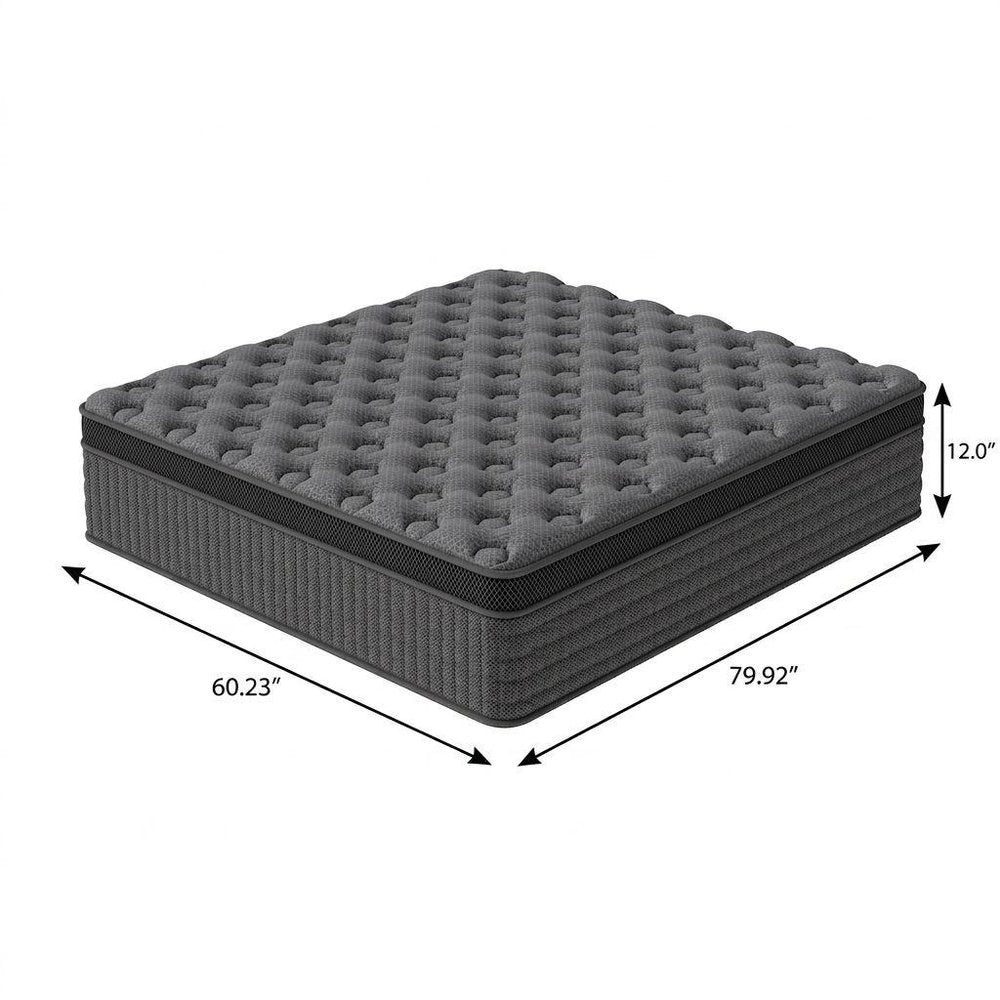 12" Queen Lumbar Support Memory Foam Hybrid Mattress