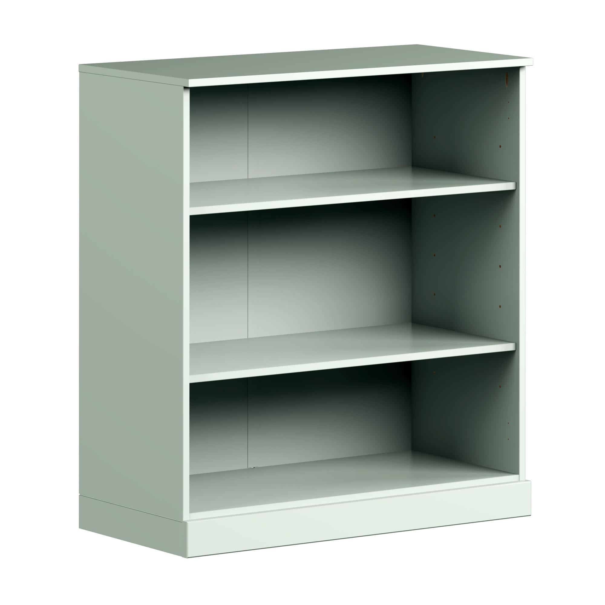 36" Sage Solid Wood Adjustable Three Tier Library Bookcase